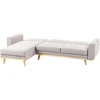 Beliani Išskleidžiama kampinė sofa KAARINA, pilka, dešininė