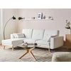 Beliani Išskleidžiama kampinė sofa KAARINA, balta, dešininė
