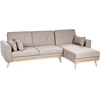 Beliani Išskleidžiama kampinė sofa KAARINA, smėlio spalvos, kairinė