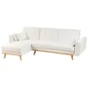 Beliani Išskleidžiama kampinė sofa KAARINA, balta, dešininė