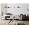 Beliani Išskleidžiama kampinė sofa KAARINA, pilka, dešininė