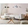 Beliani Išskleidžiama kampinė sofa KAARINA, balta, dešininė