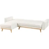 Beliani Išskleidžiama kampinė sofa KAARINA, balta, dešininė