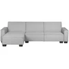 Beliani Išskleidžiama kampinė sofa ROMEDAL, 3 vietų, šviesiai pilka