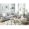 Beliani Išskleidžiama kampinė sofa ROMEDAL, 3 vietų, šviesiai pilka, kairinė