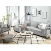Beliani Išskleidžiama kampinė sofa ROMEDAL, 3 vietų, šviesiai pilka