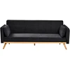 Beliani Išskleidžiama sofa ASAA, juoda