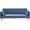 Beliani Išskleidžiama sofa ASAA, mėlyna