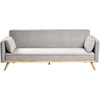 Beliani Išskleidžiama sofa ASAA pilka