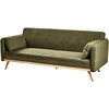 Beliani Išskleidžiama sofa ASAA žalia
