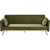 Beliani Išskleidžiama sofa ASAA žalia