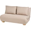 Beliani Išskleidžiama sofa dviem ABISKO, sintetinis linas, smėlio spalvos