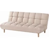 Beliani Išskleidžiama sofa dviem RISOR, buklė, smėlio spalvos