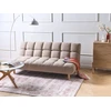 Beliani Išskleidžiama sofa dviem RISOR, buklė, smėlio spalvos