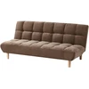 Beliani Išskleidžiama sofa dviem RISOR, šenilinė, ruda