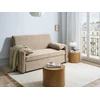 Beliani Išskleidžiama sofa HORMA šviesiai ruda