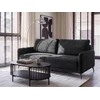 Beliani Išskleidžiama trijų vietų sofa HEMING, šenilinė, juoda