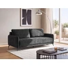 Beliani Išskleidžiama trijų vietų sofa HEMING, šenilinė, juoda
