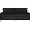 Beliani Išskleidžiama trijų vietų sofa HEMING, šenilinė, juoda