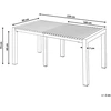 Beliani Išskleidžiamas sodo stalas ARDESIO 160/220 cm 90 cm metalinis tamsiai pilkas