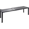 Beliani Išskleidžiamas sodo stalas ARDESIO 160/220 cm 90 cm metalinis tamsiai pilkas