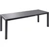 Beliani Išskleidžiamas sodo stalas ARDESIO 160/220 cm 90 cm metalinis tamsiai pilkas