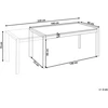 Beliani Išskleidžiamas sodo stalas BINASCO 160/220 cm 90 cm akmens imitacijos pilkas