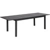 Beliani Išskleidžiamas sodo stalas SKALOMA 180/240 cm 90 cm metalinis tamsiai pilkas