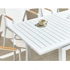 Beliani Išskleidžiamas sodo stalas SKALOMA 180/240 cm 90 cm metalinis baltas