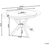 Beliani Išskleidžiamas valgomasis stalas TYMIS, juodas ąžuolas, 107/137 cm