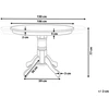 Beliani Išskleidžiamas valgomojo stalas AKRON šviesus uosis 106/150 cm 106 cm medis