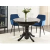 Beliani Išskleidžiamas valgomojo stalas AKRON juodas 106/150 cm