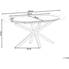 Beliani Išskleidžiamas valgomojo stalas MACQUARIE rudas 140/180 cm 90 cm