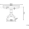 Beliani Išskleidžiamas valgomojo stalas AKRON baltas 106/150 cm