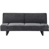 Beliani Ištižama sofa dviems YORK šenilinė, juoda