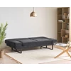 Beliani Ištižama sofa dviems YORK šenilinė, juoda