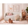 Beliani Ištraukiama lova Boucle ALBIAC 90 x 200 cm balta