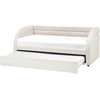 Beliani Ištraukiama lova Boucle ALBIAC 90 x 200 cm balta