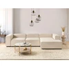 Beliani Kairinis modulinis kampinis sofa ARDAL, smėlio spalvos