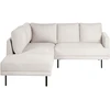 Beliani Kampinė sofa 4 asmenims BREDA šviesiai smėlio spalvos, dešininė