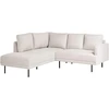 Beliani Kampinė sofa 4 asmenims BREDA šviesiai smėlio spalvos, dešininė