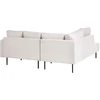 Beliani Kampinė sofa 4 asmenims BREDA šviesiai smėlio spalvos, dešininė