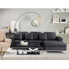 Beliani Kampinė sofa 4 asmenims OSLO, Natūrali oda, Juoda, Kairinė