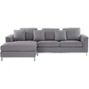 Beliani Kampinė sofa 4 asmenims OSLO šviesiai pilka, dešininė