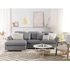 Beliani Kampinė sofa 4 asmenims OSLO šviesiai pilka, dešininė