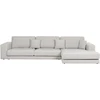 Beliani Kampinė sofa 5 asmenims LOFOTEN Šviesiai pilka Kairinė