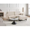 Beliani Kampinė sofa BREDA, 2 vietų, veliūrinė, smėlio spalvos, kairinė
