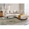 Beliani Kampinė sofa BREDA, skirta 4 asmenims, šviesiai smėlio spalvos, kairinė