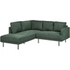 Beliani Kampinė sofa BREDA, tamsiai žalia, dešininė, 4 vietų