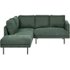 Beliani Kampinė sofa BREDA, tamsiai žalia, dešininė, 4 vietų